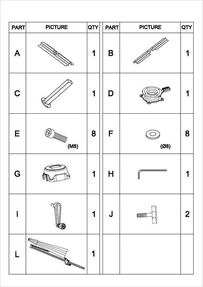 Parasol en Aluminium Montana 4x4 m Gris avec Poteau Latéral