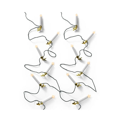Catena luminosa LED con candele H13,5 cm da esterno