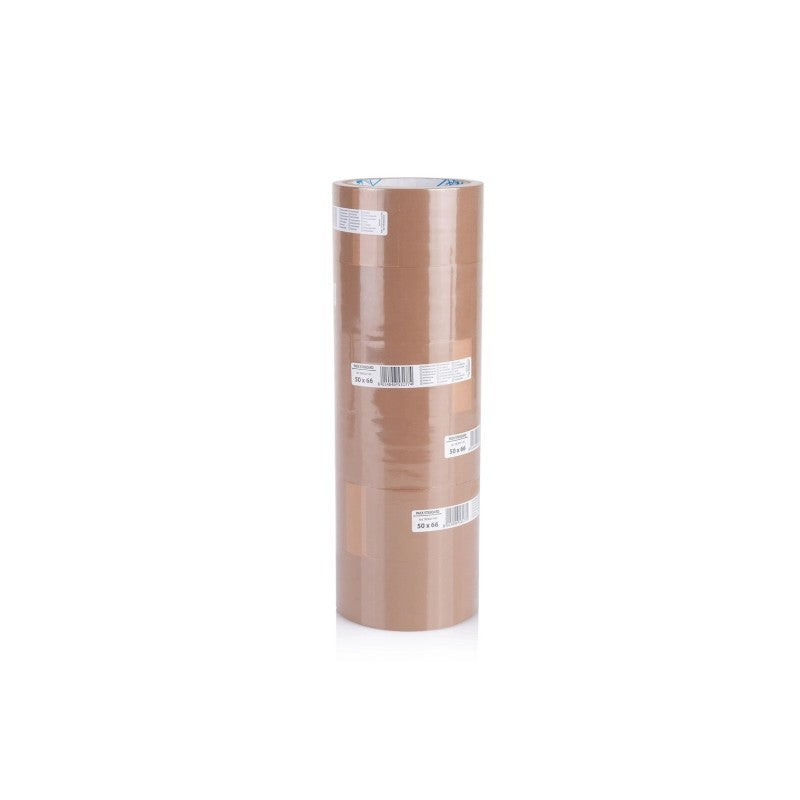Ruban d'emballage Havane 50 mm x 66 m. 6 pièces