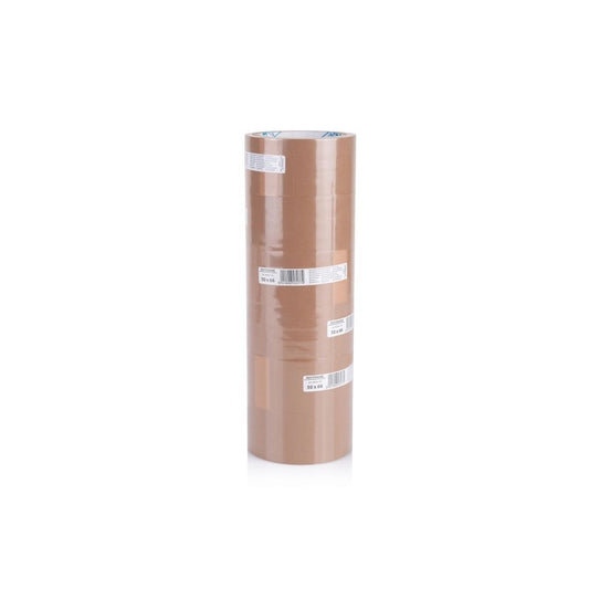 Ruban d'emballage Havane 50 mm x 66 m. 6 pièces