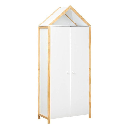 Armoire de chambre Kima en bois blanc 86x204,5 cm