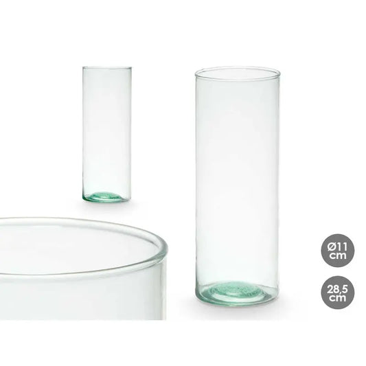 Vase en verre recyclé Ø11x28,5h