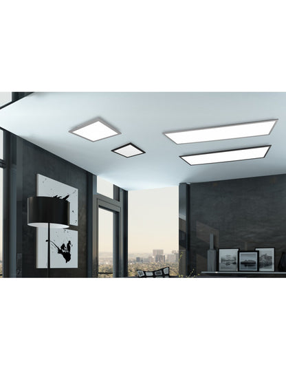 Plafoniera Applique Moderna Led Dimmer 34w Alpha Nero Trio Lighting