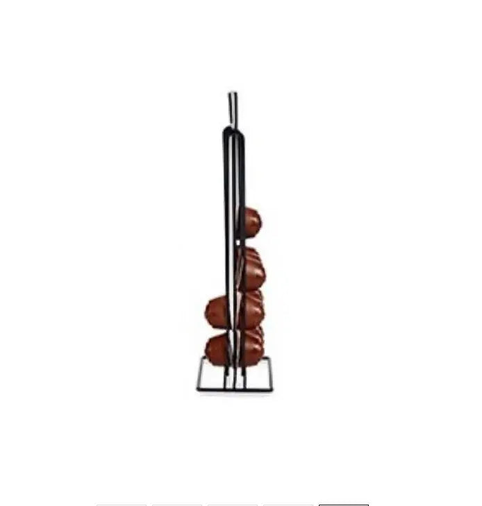 Porte-capsule pour 36 places en acier noir 10 x 38 x 24,8h cm