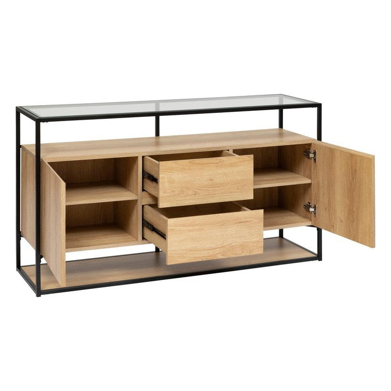 Buffet 2 portes 2 tiroirs Aldea 140x40x80cm