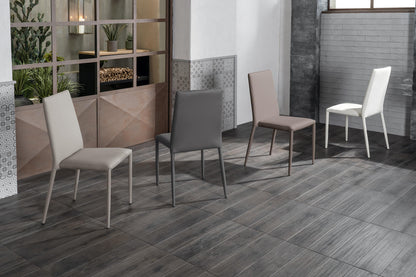 4x Sedia in similpelle grigio scuro 40x496h cm