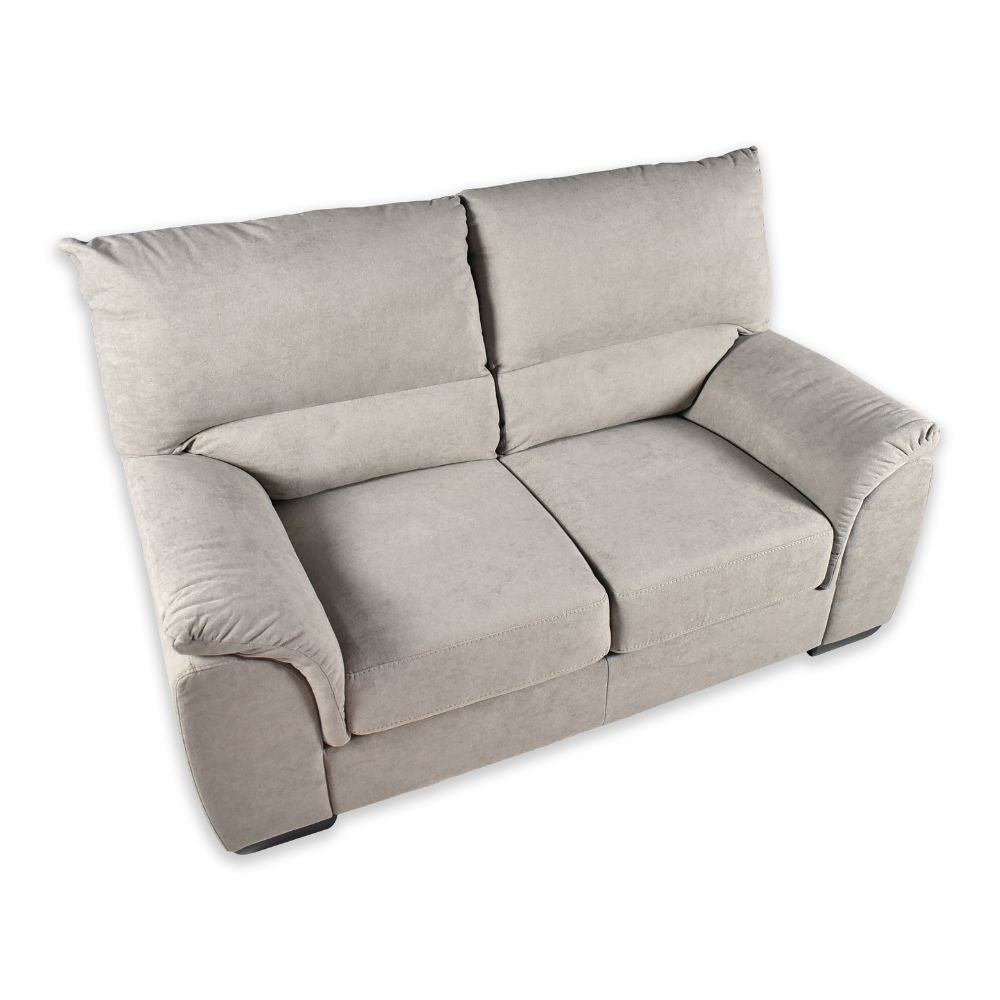 Divano 2 posti taupe 158x90x100 cm