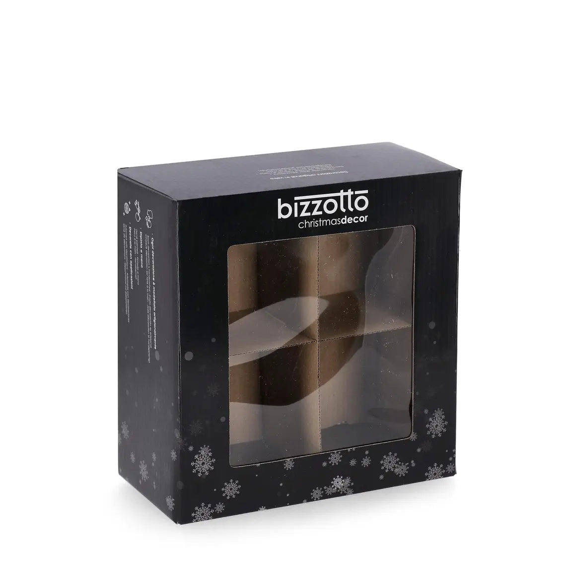 Sfera decorativa Stardust in vetro bianco e oro Ø10 cm