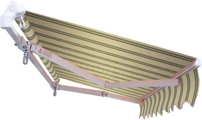 Auvent Panarea inclinable beige/vert 300x250 cm