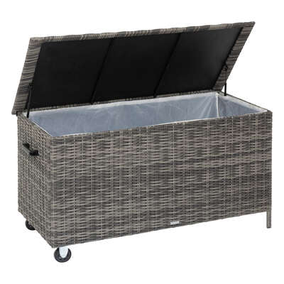 Coffre BAYANA en Résine Tressée Terre d’Ombre 600 L