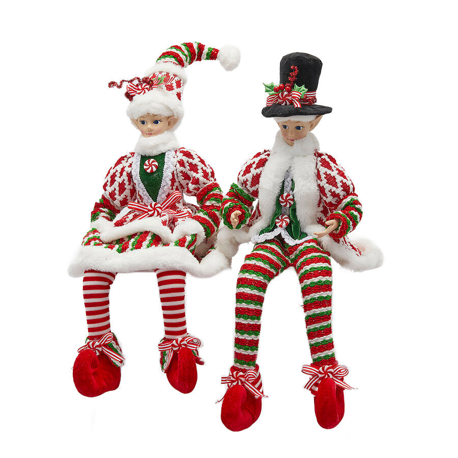 Lutin textile 60 cm avec jambes suspendues