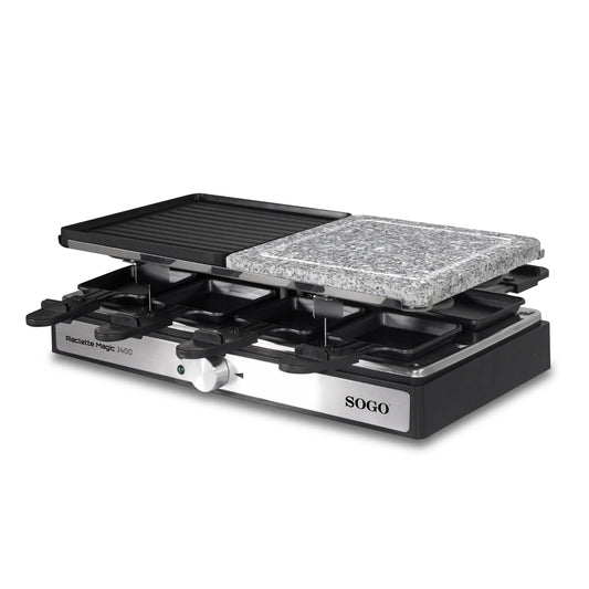 Appareil à raclette 3 en 1 1400W 42x21 cm