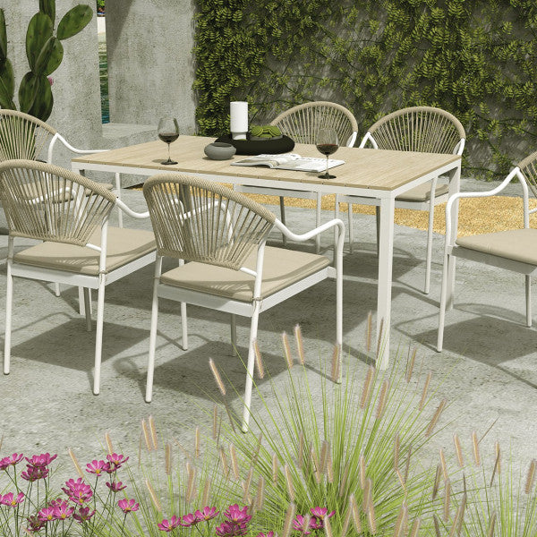 Salon de jardin Rhodes (1 table, 6 chaises)
