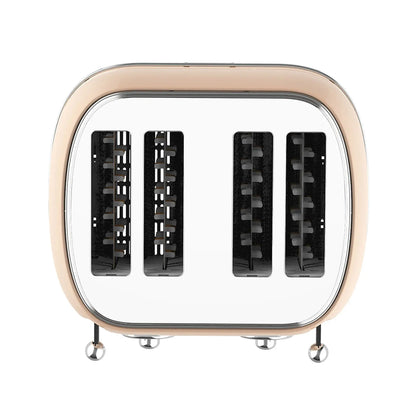 Grille-pain rétro beige 1500W 4 emplacements