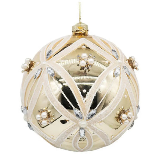 Sphère décorative Extravagance en verre doré Ø15 cm