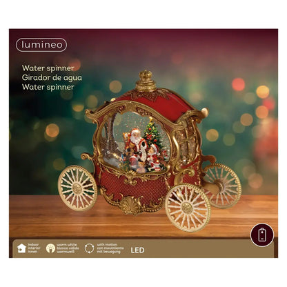 Carretto di Babbo Natale con LED 12 × 26 × H21,5 cm