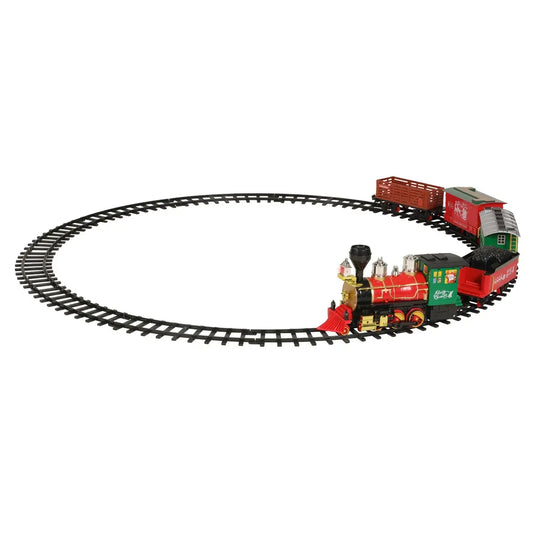 Trenino natalizio in plastica con LED 192 × 130 × H20 cm