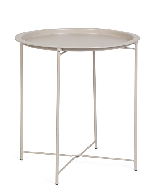 Tavolino Hilmar tortora/beige ø47x51 cm
