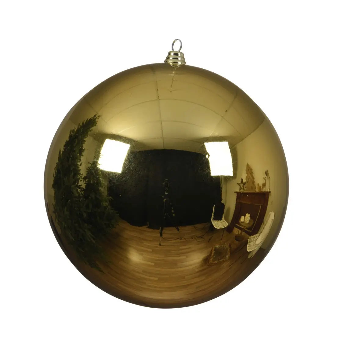 Sfera natalizia in polistirolo oro lucido Ø14 cm