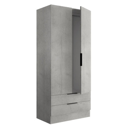 Armoire Composad en ciment avec 2 portes et 2 tiroirs 82x46x184h cm