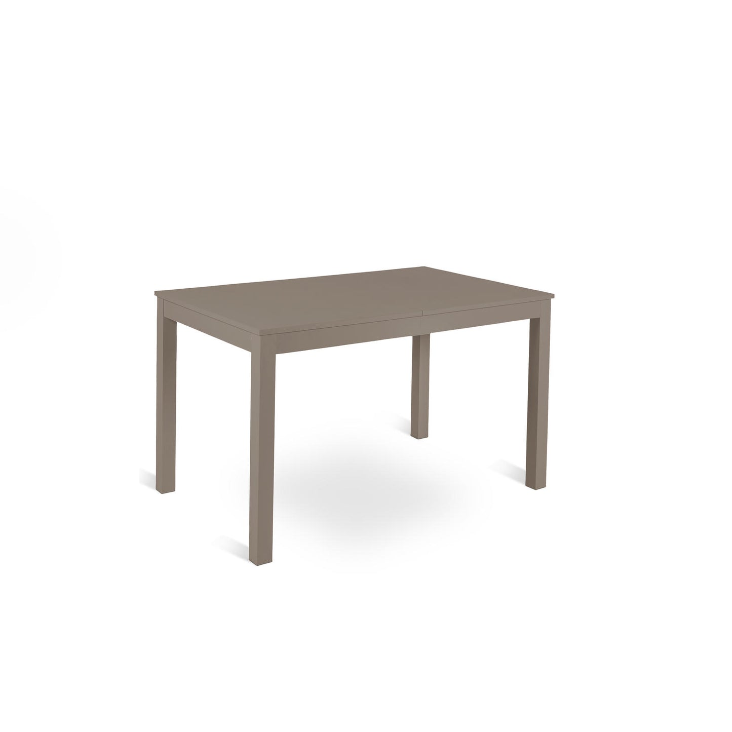 Table extensible en mélamine gris tourterelle 130/210x80x76h cm