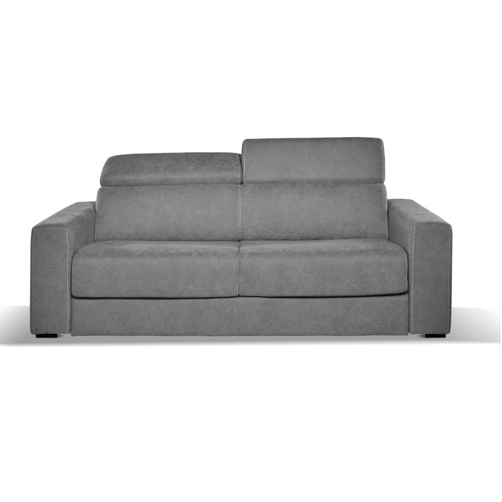 Divano letto Crien 3 posti con poggiatesta reclinabili colore elephant H83xL205xP97