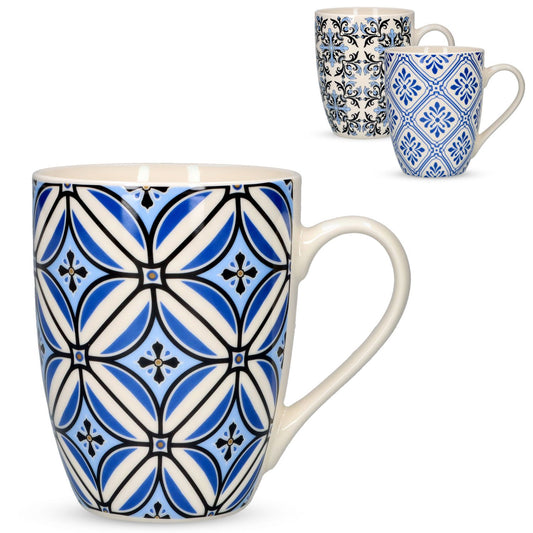 Mug Azulejos New Bone China 340 cc assortis