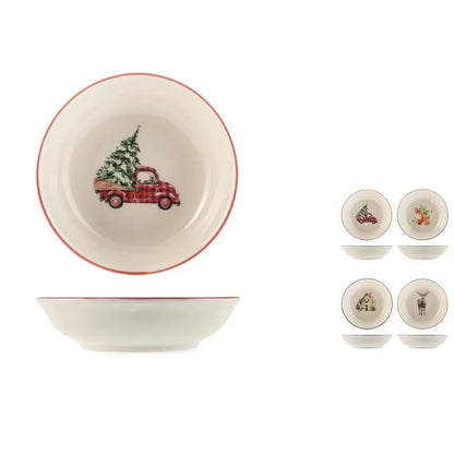 Coupelle de Noël en porcelaine — 14 cm, 1 pièce assortie