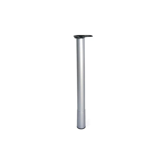 Pieds de table Conus D60 mm, H687-800 mm, Acier et Technplastic, Aluminium peint