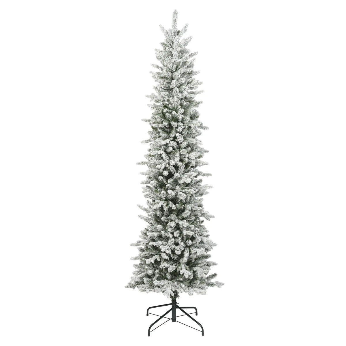 Albero di Natale Slim Fir verde innevato Ø55 × H180 cm