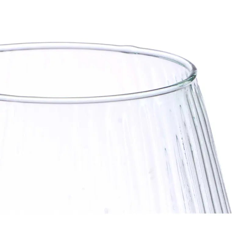 Vase en verre recyclé nervuré Ø22x26h