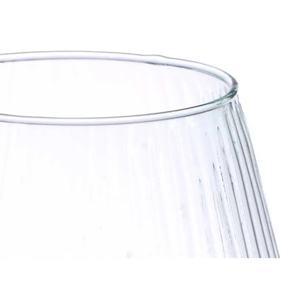 Vase en verre recyclé nervuré Ø22x26h