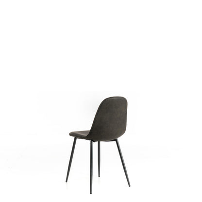 4x Chaise en simili cuir 44cm x 50cm H. 84cm