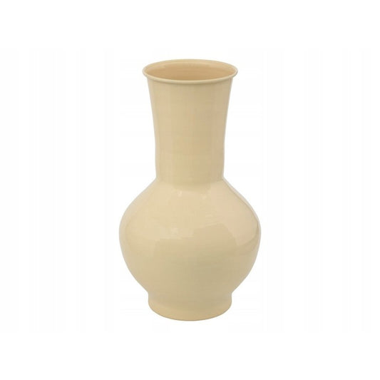 Vase Kian de 34,5 cm de hauteur en métal émaillé jaune