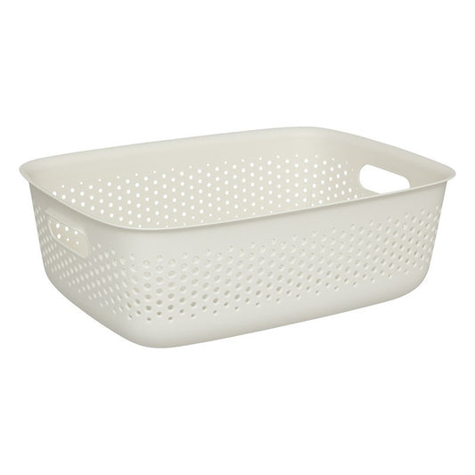 Poubelle plastique polyvalente Tila crème 10 L
