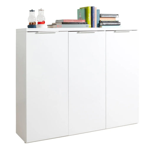 Mobile contenitore Mundi 3 ante bianco laccato cm 120x35x102,30h composad