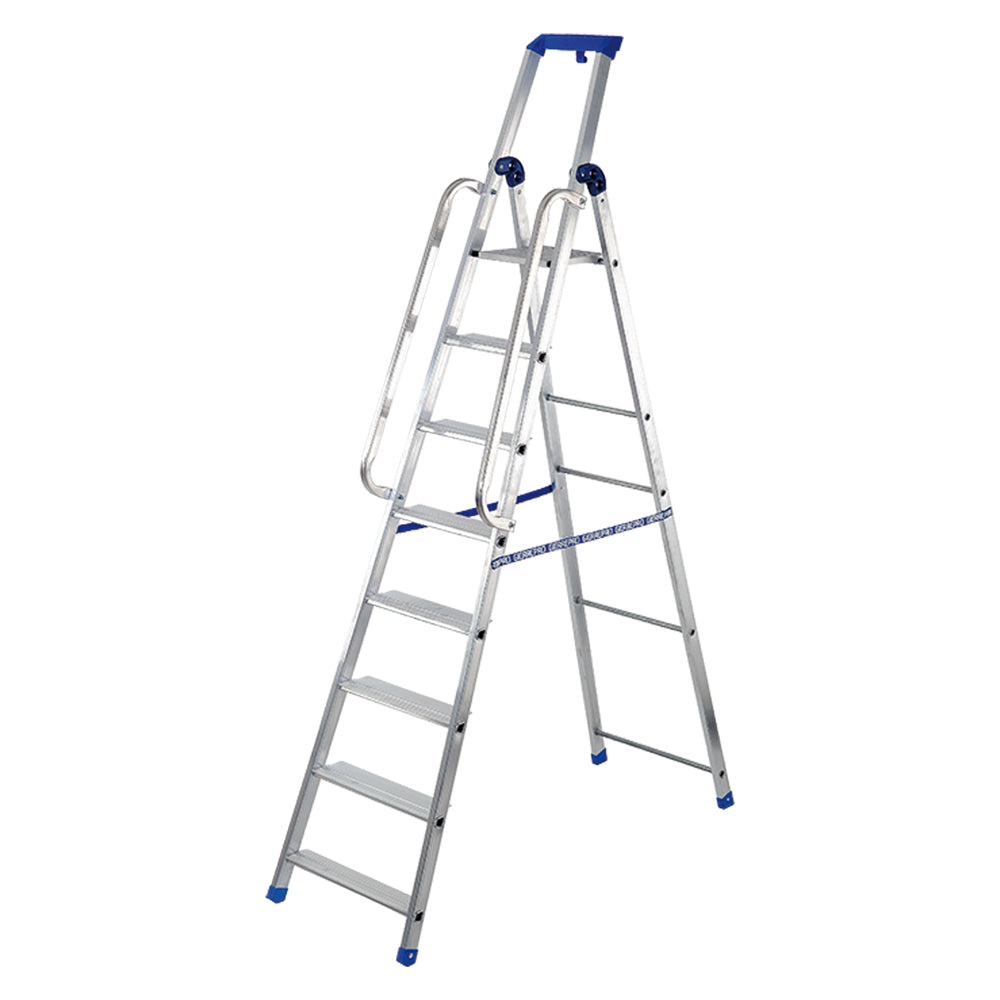 Échelle Double Professionnelle Avec Poignées 10 Gr. - Ouvert 293 Cm / Fermé 317 Cm