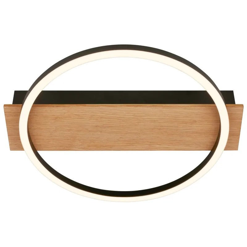 Plafonnier LED Kada 34x30 cm 15w 1400lm bois noir