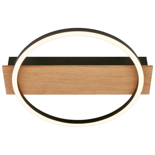 Plafonnier LED Kada 34x30 cm 15w 1400lm bois noir
