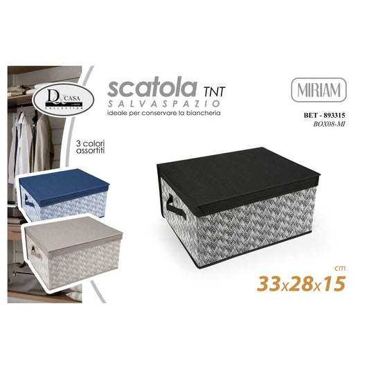 Scatola salvaspazio in TNT Miriam 33x28x15 cm - 1 pezzo assortito