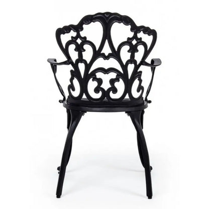 Chaise d'extérieur Victoria en aluminium anthracite cm 57,5x 58x 87,5h