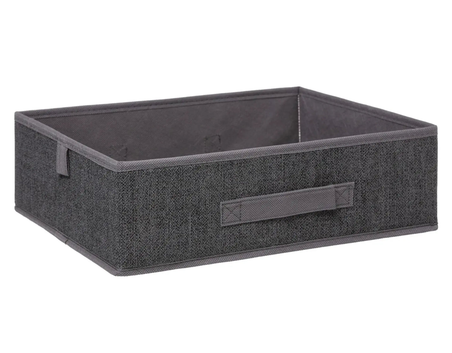 Boîte de rangement gris foncé 36x28x11h cm