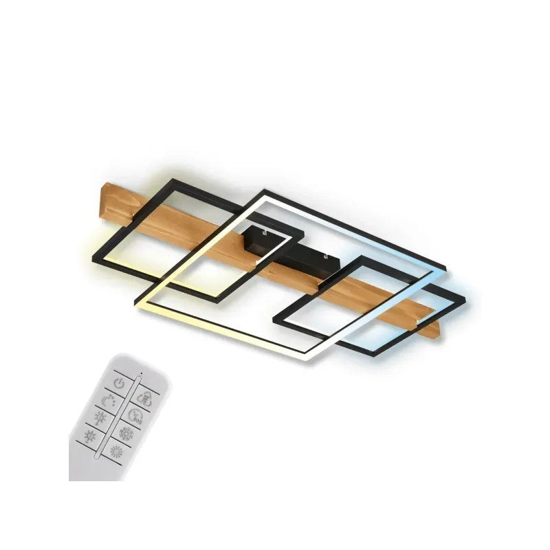 Plafonnier LED Cadre 75x40 cm 44w 4400lm noir
