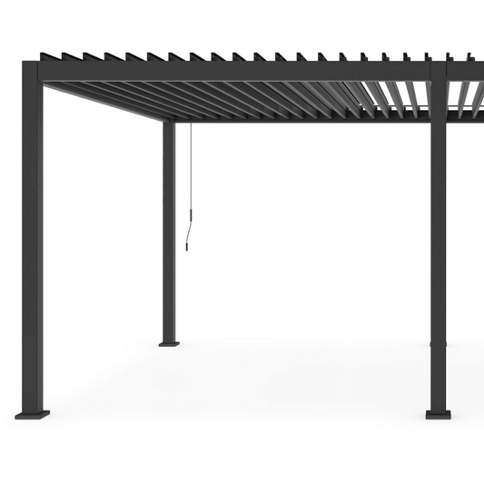 Pergola en aluminium anthracite océan 3,6 x 6 mètres