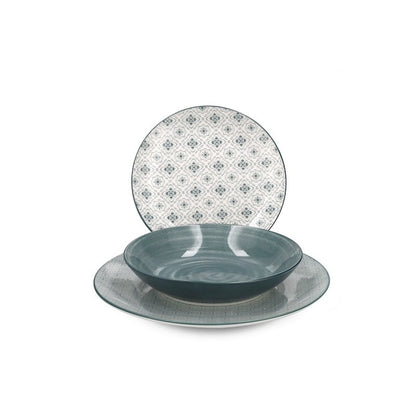 Nora Bruno Barbieri service de table 18 pièces en porcelaine décorée