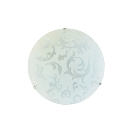 Plafoniera Melissa D.30 1xE27 ganci cromo vetro lastra bianco