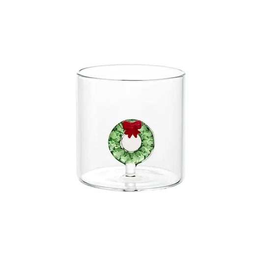 Verre rond en borosilicate Christmas Miniatures — 30 cl, 1 pièce assortie