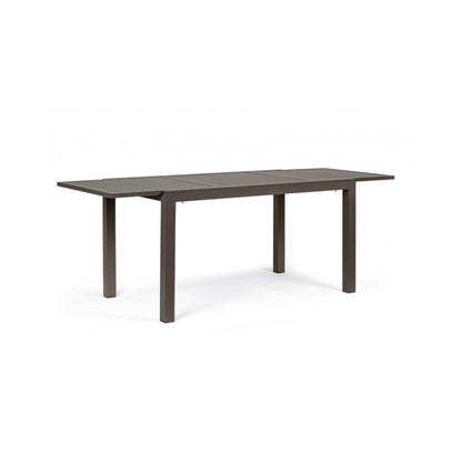 Tavolo per esterno allungabile in alluminio Caffè HILDE YK14 140-210x77x h75 cm