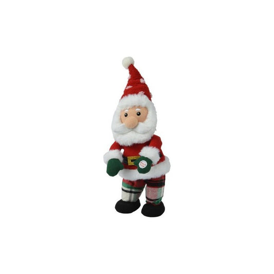 Peluche natalizio Babbo Natale animato con suoni H40 cm