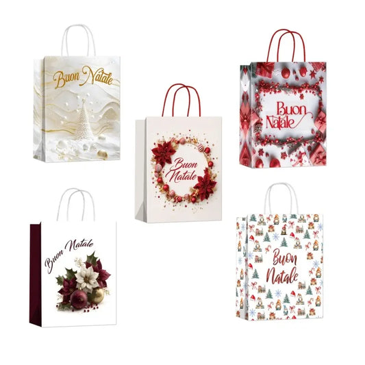Busta regalo bianca 36 + 12 × H43 cm - 1 pz